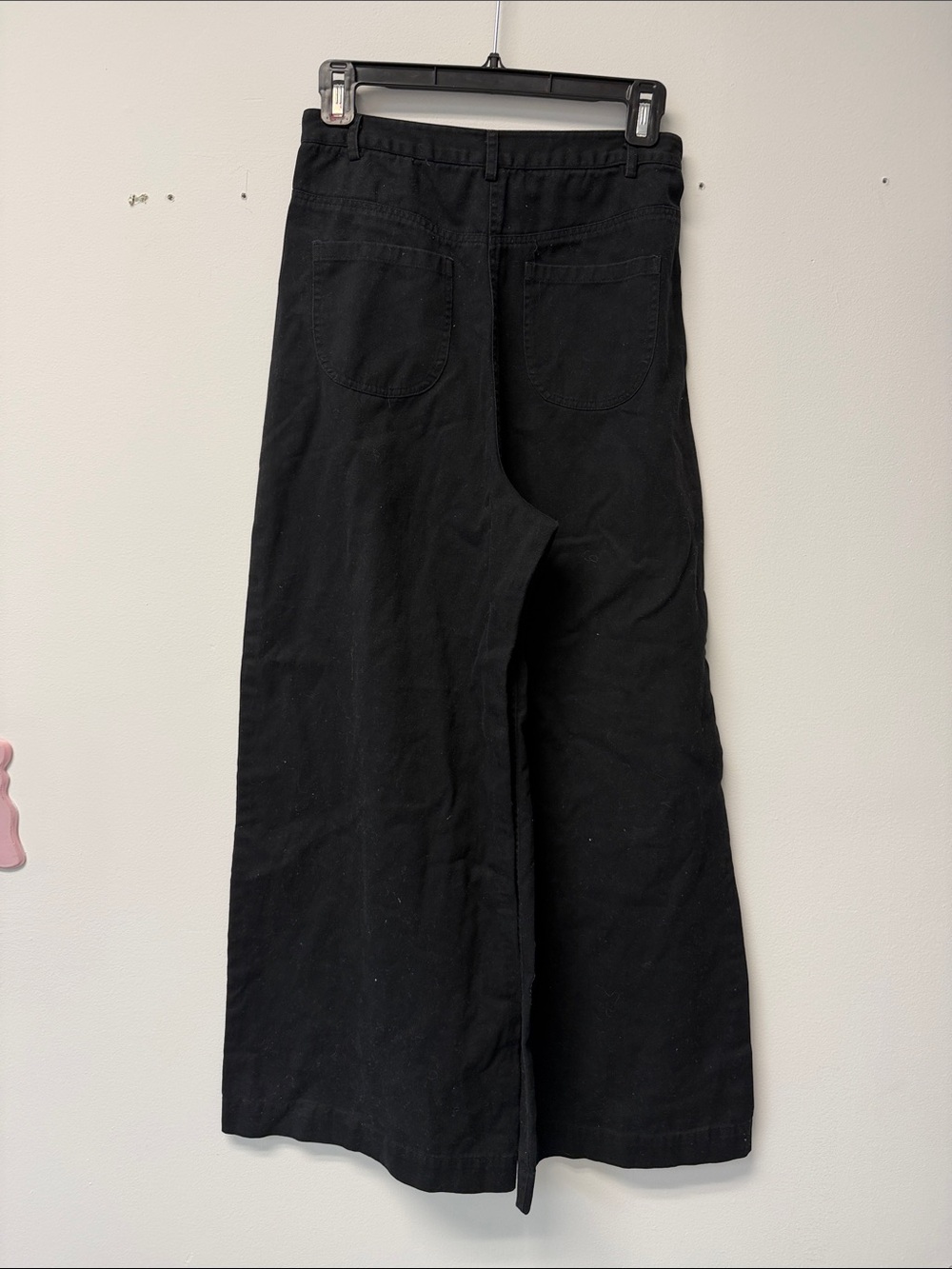 Samantha Pleet Black Wide-Leg Button-Waist Pants - Picture 2 of 3